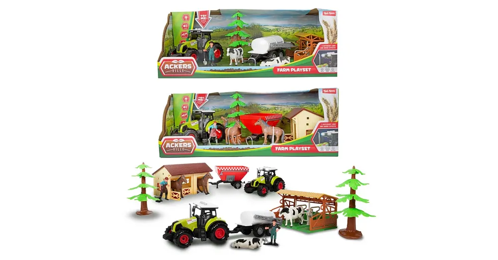 Biztonságos fizetés Farm istálló szett traktorral 7 db-os szett