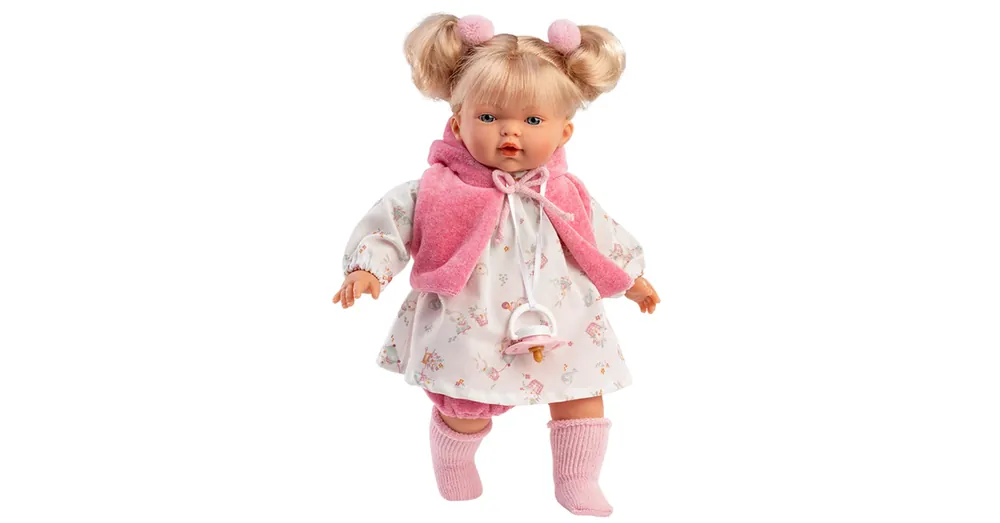Biztonságos vásárlás Llorens Roberta 33 cm-es baba cumival pink mellényben