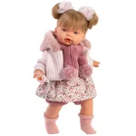 Legkelendőbb Llorens Joelle 38 cm-es síró baba bojtos sállal