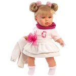 Outlet Llorens Júlia 42 cm-es síró baba cumival masnis szoknyában