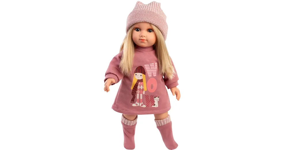 Llorens Elena 35 cm-es baba rózsaszín szettben Azonnali szállítás