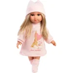 Llorens Elena 35 cm-es baba rózsaszín sapkában Expressz kézbesítés