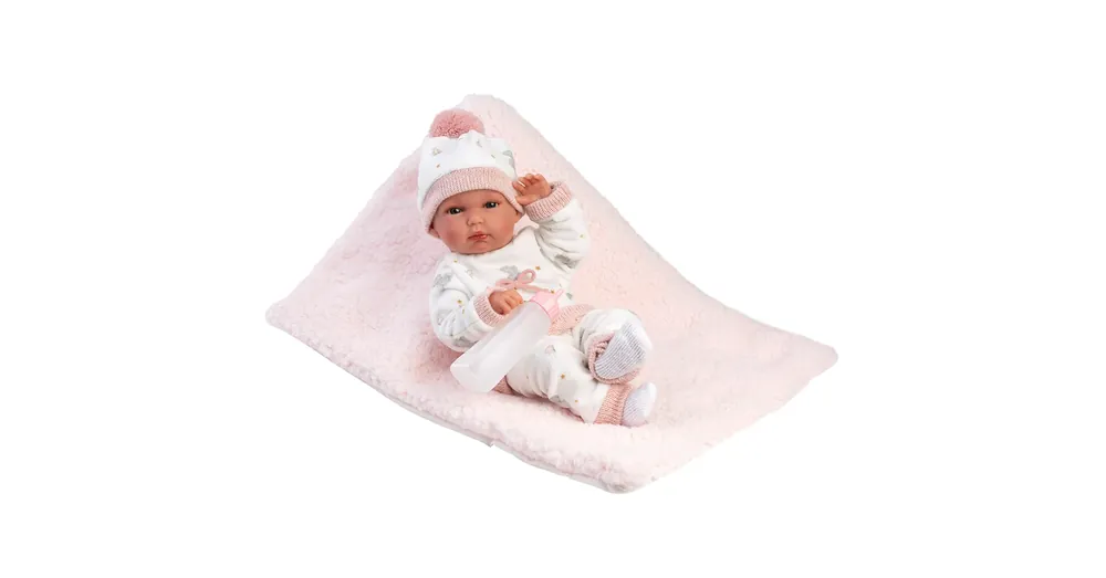Azonnal elérhető Llorens Bimba 35 cm-es újszülött baba cumisüveggel és takaróval