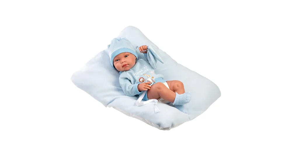Llorens Tino 43 cm-es újszülött baba párnával Azonnal elérhető