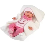 Expressz kézbesítés Llorens Mimi 42 cm-es síró baba fehér hordozóval