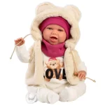 Bestseller Llorens Mimi 42 cm-es síró baba Love Bear macis szettben