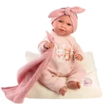 Llorens Mimi 42 cm-es síró baba párnával és takaróval Népszerű
