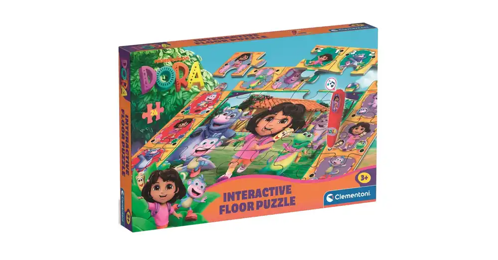 Dóra a felfedező interaktív 24 db-os padló puzzle – Clementoni Biztonságos vásárlás