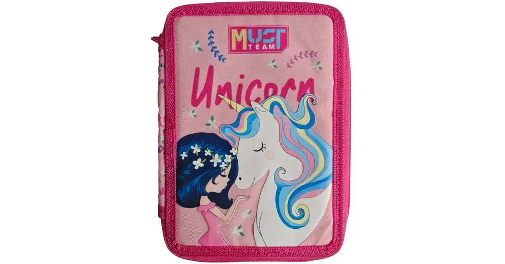 Luna Must Team unikornis mintás rózsaszín 2 szintes töltött tolltartó 15×5x21 cm Különleges ajánlat
