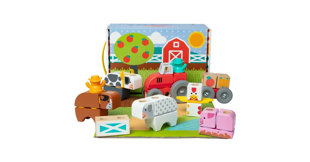 Végkiárusítás Blockables Farm fa építőjáték - Melissa Doug