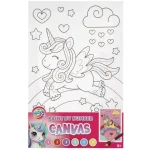 Festés számok szerint Unikornis a szivárványon vászonkép 30x19 cm Legkelendőbb