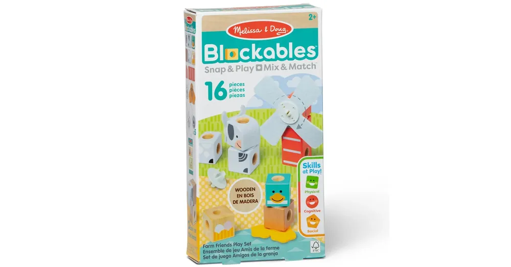 Rendeld meg most Blockables Farm barátok fa építőjáték - Melissa Doug