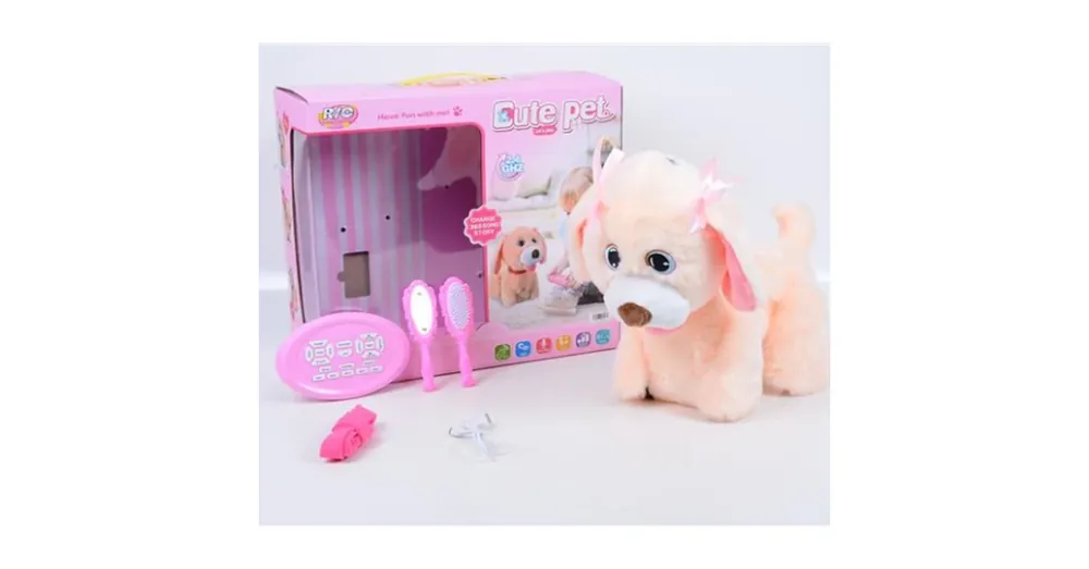 Azonnal elérhető RC Cute Pet Távirányítós Pomerániai kutyus kiegészítőkkel 2.4GHz-es