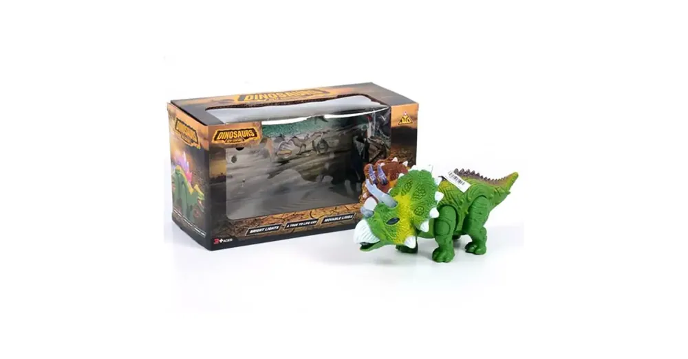 Elemes triceratops figura fénnyel 25 cm Akciós ár