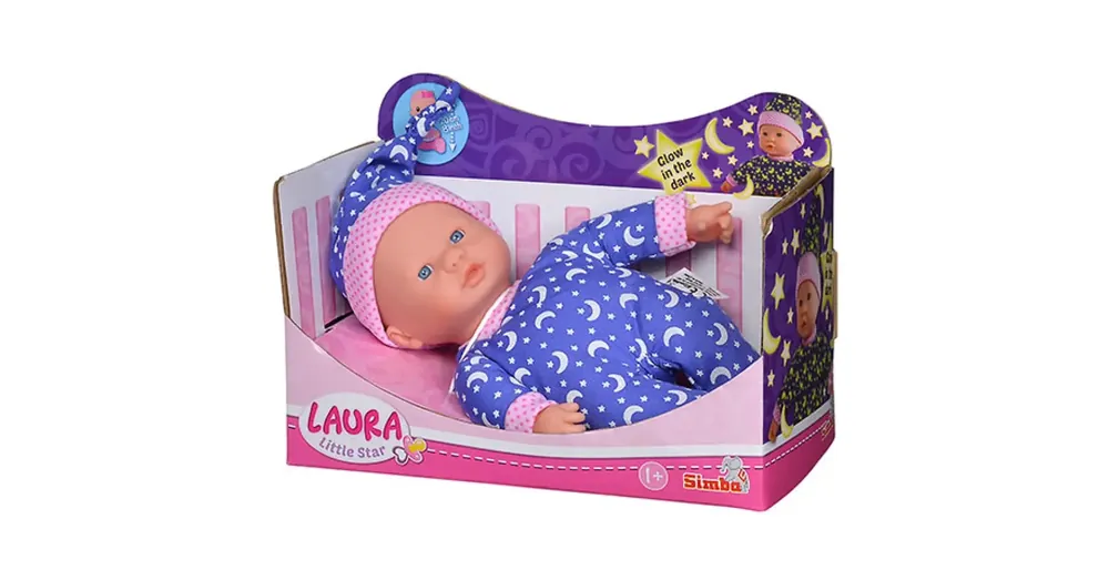Azonnali szállítás Laura Little Star baba fluoreszkaló pizsamában – Simba Toys