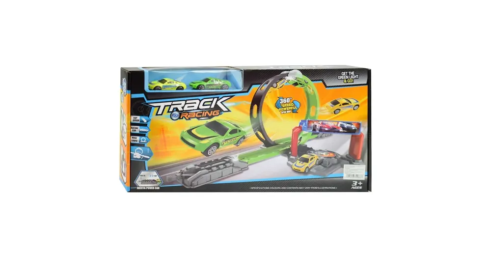 Outlet Track Racing versenypálya hurokkal és két autóval