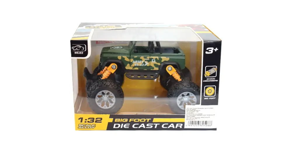 Off-Road hátrahúzós zöld terepjáró 1/32 Ajánlat