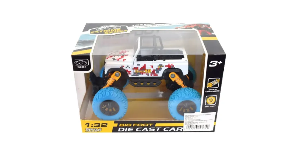 Ajánlat Off-Road hátrahúzós fehér terepjáró 1/32