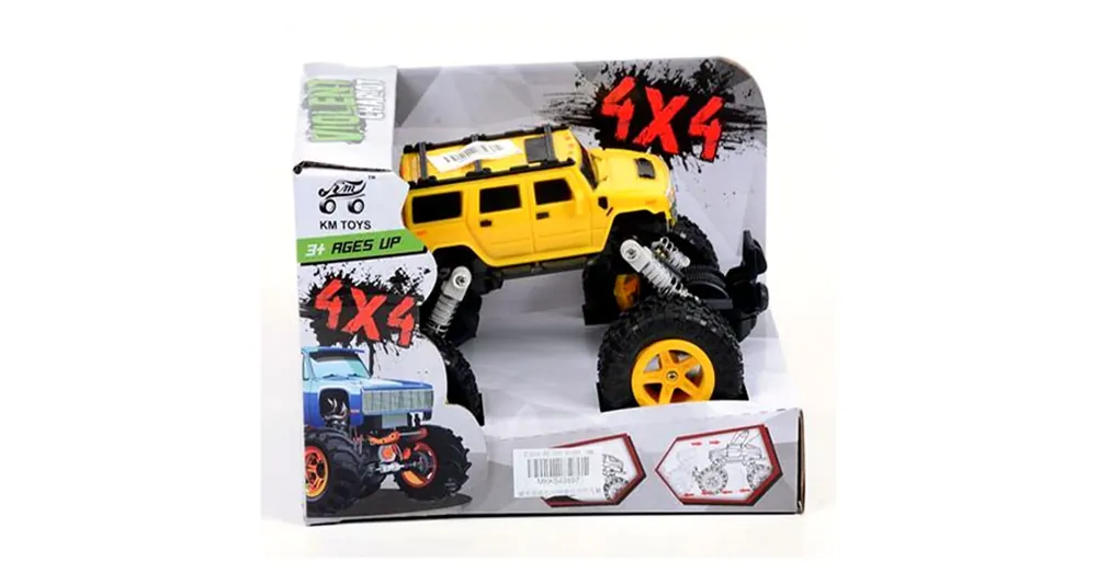 Szuper ajánlat Rugós terepjáró autó 4×4-es sárga színben