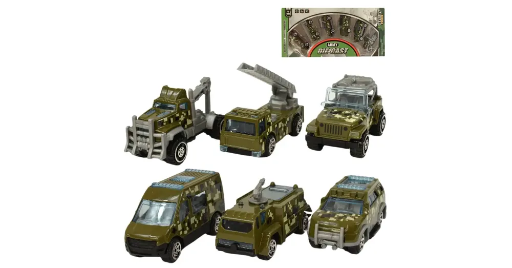 Truck Team Katonai 6 db-os kisautó szett 1/64-es Akció