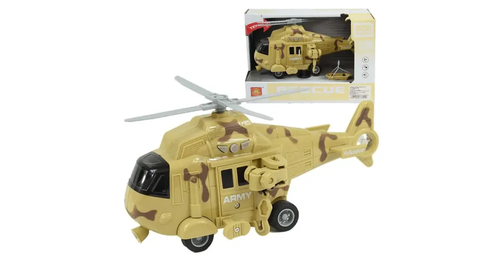 Harci helikopter fénnyel és hanggal 1/20 – homokszínű Népszerű