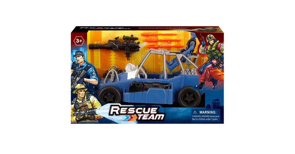 Rescue Team rendőrségi Buggy járgány figurával Szuper akció