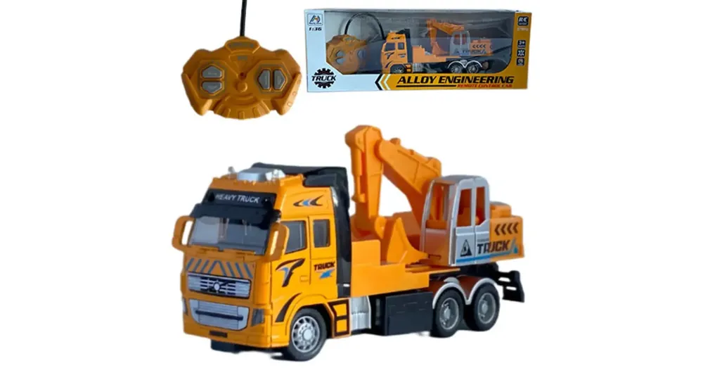 Exkluzív ajánlat Építőipari RC munkagép fénnyel 27MHz 1/36