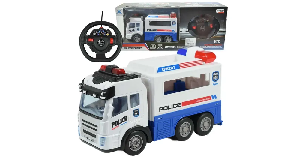 Szuper ajánlat RC Távirányítós rendőrségi szállítóautó fénnyel 1/43