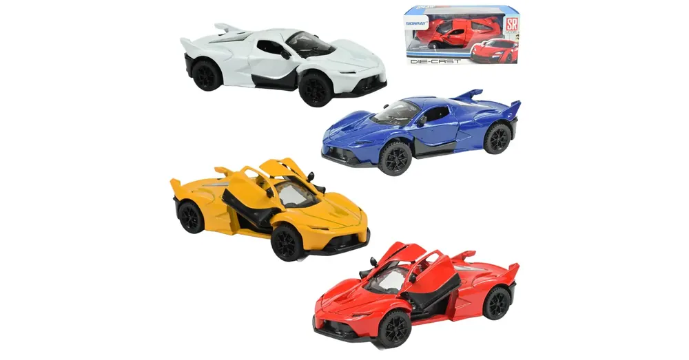 Végkiárusítás Fém hátrahúzós luxus sportkocsi fénnyel és hanggal 1/43