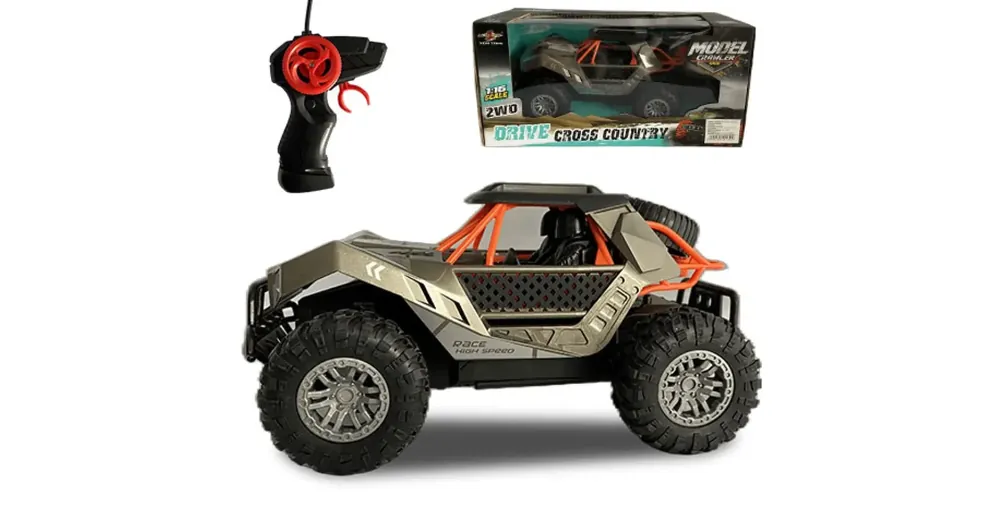 RC Távirányítós Terepjáró autó bukócsővel 1/16-os méretarány 20 cm kétféle színben Akció