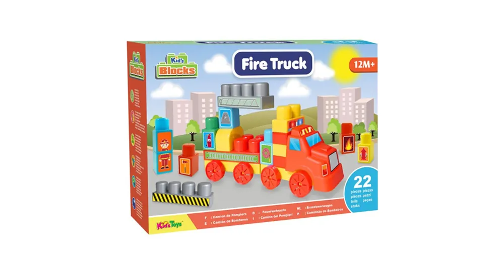 Szuper akció Fire Truck tűzoltós építőkocka szett 22 db-os