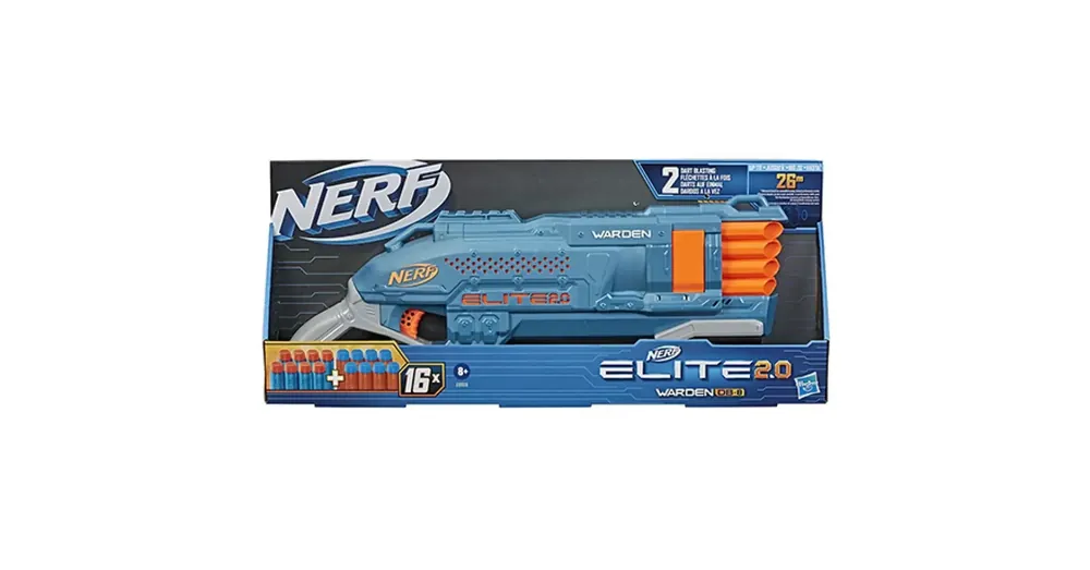 Azonnal elérhető Nerf Elite 2.0 Warden DB-8 szivacslövő fegyver 16 lőszerrel – Hasbro