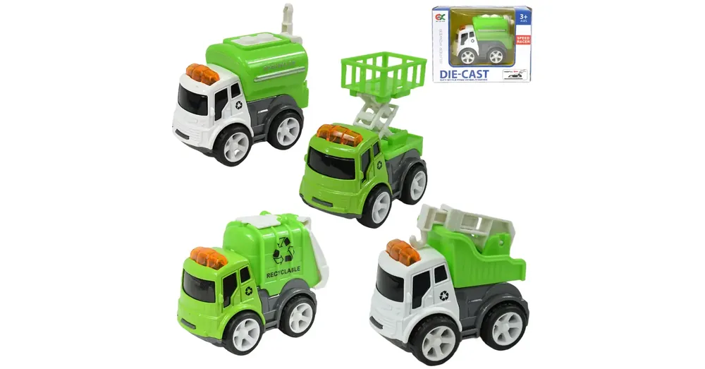 Árcsökkenés Speed Racer Lendkerekes szemétszállító kamion többféle változatban 6 cm 1 db