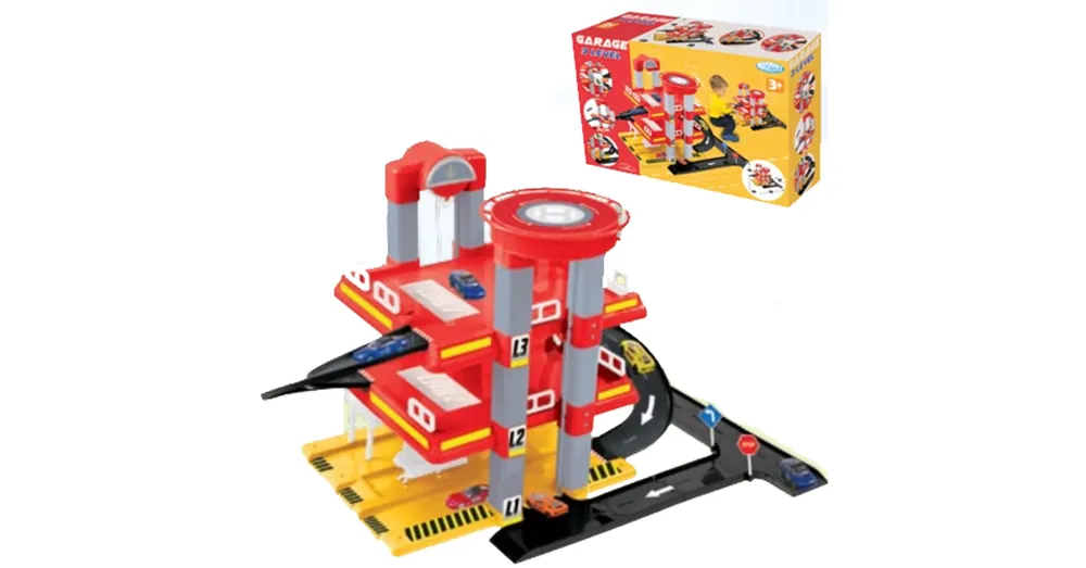 Rendeld meg most Mochtoys 3 szintes parkolóház kisautóval 59×57×46 cm