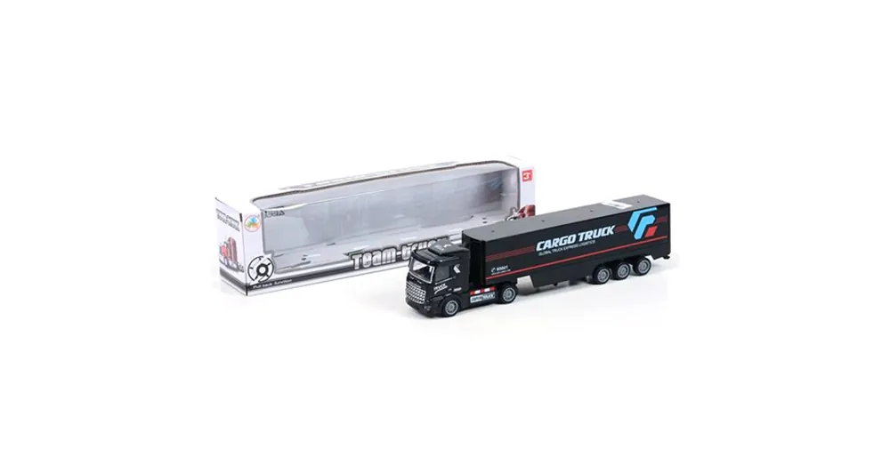Cargo Truck fekete áruszállító kamion 30 cm Gyors szállítás