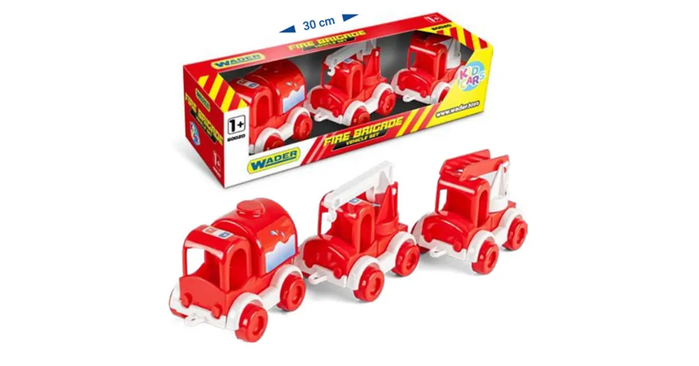 Csak ma Kid Cars tűzoltósági járművek 3 db-os szett – Wader