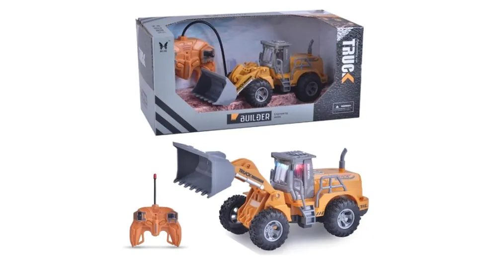 Vásárlói kedvenc RC Builder Távirányítós homlokrakodó munkagép fénnyel 1/30 27mHz