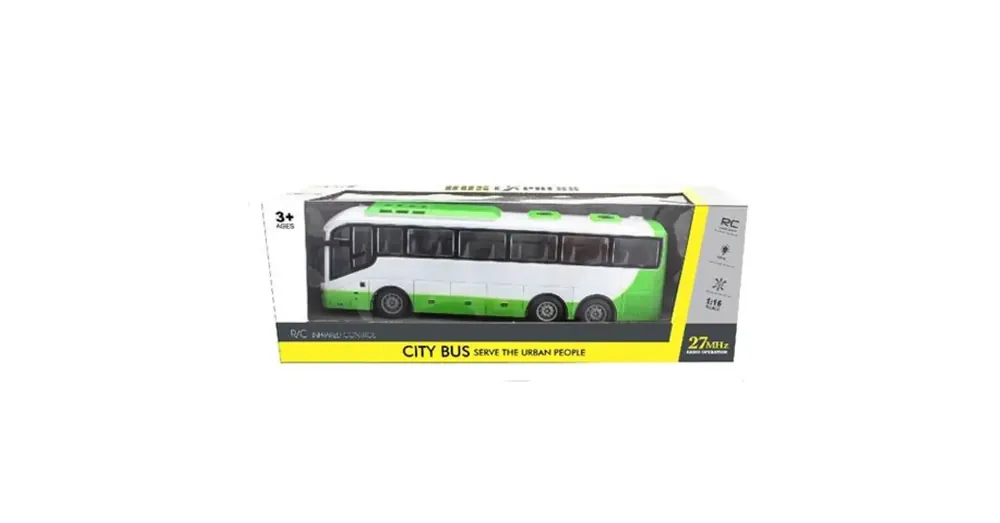 City Bus távirányítós zöld-fehér busz Azonnali szállítás