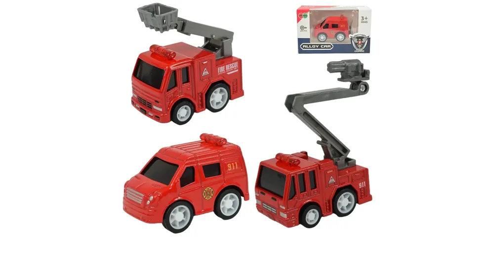 Nézd meg most Alloy Car tűzoltó járművek 6 cm többféle változatban