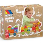 Árcsökkenés Molto Nature Happy Train fa vonat építőelemekkel játékszett