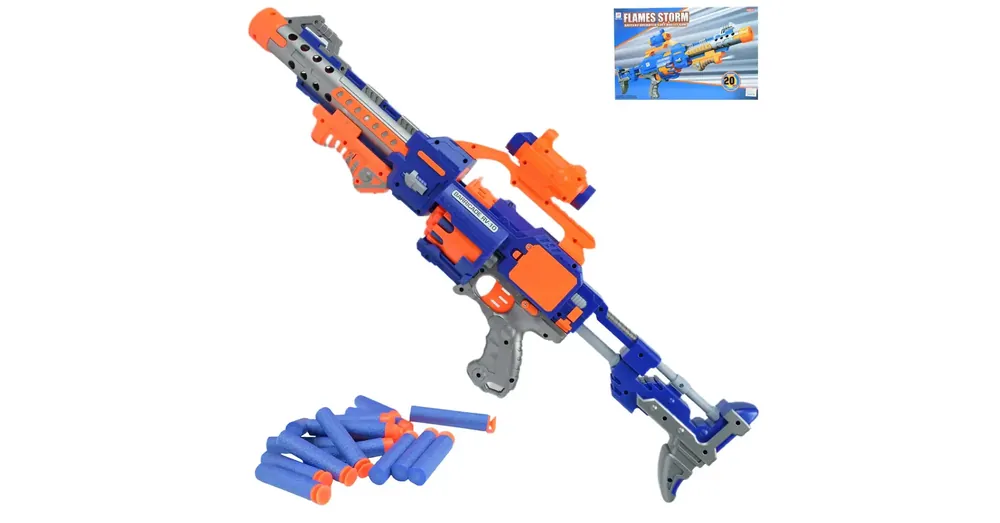 Legjobb ár Flames Storm célkeresztes szivacslövő puska kék színben 55 cm