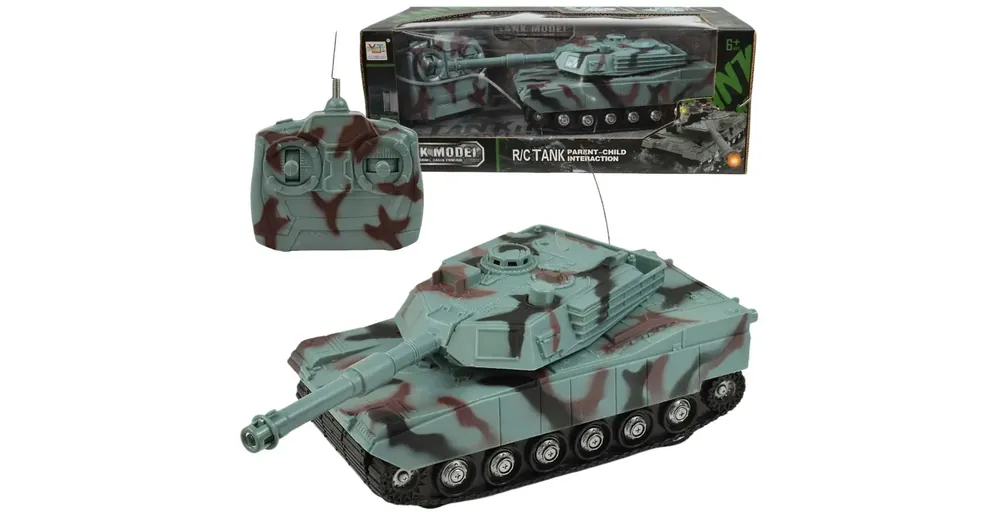 Legnépszerűbb RC Terepmintás távirányítós tank fénnyel és hanggal 1/32