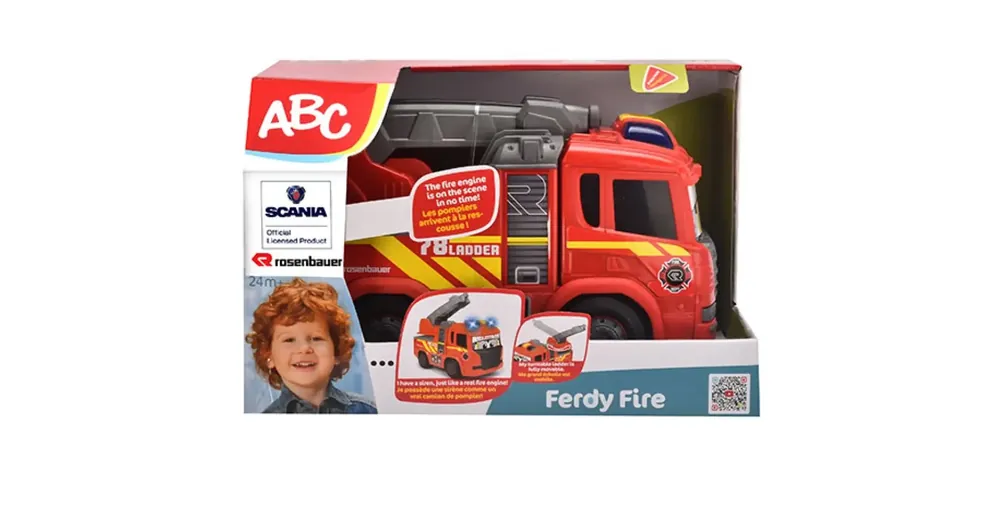 Prémium ABC Fredy Fire tűzoltóautó fénnyel és hanggal 25 cm – Simba Toys