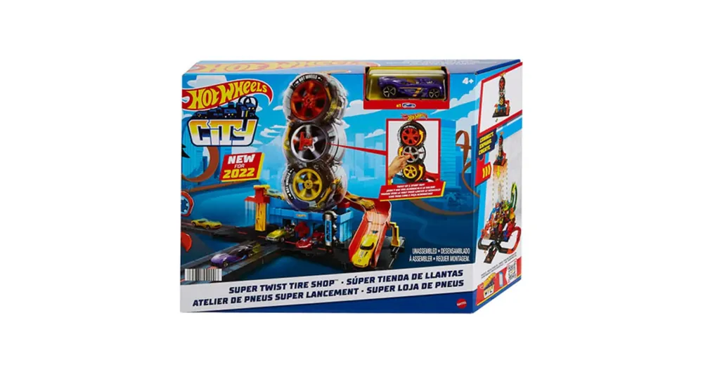 Hot Wheels City Tripla kerekes gumiszerviz játékszett – Mattel Árcsökkenés