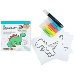 Azonnali szállítás Sticker Art Dinoszauruszok színezhető matrica szett – Comansi