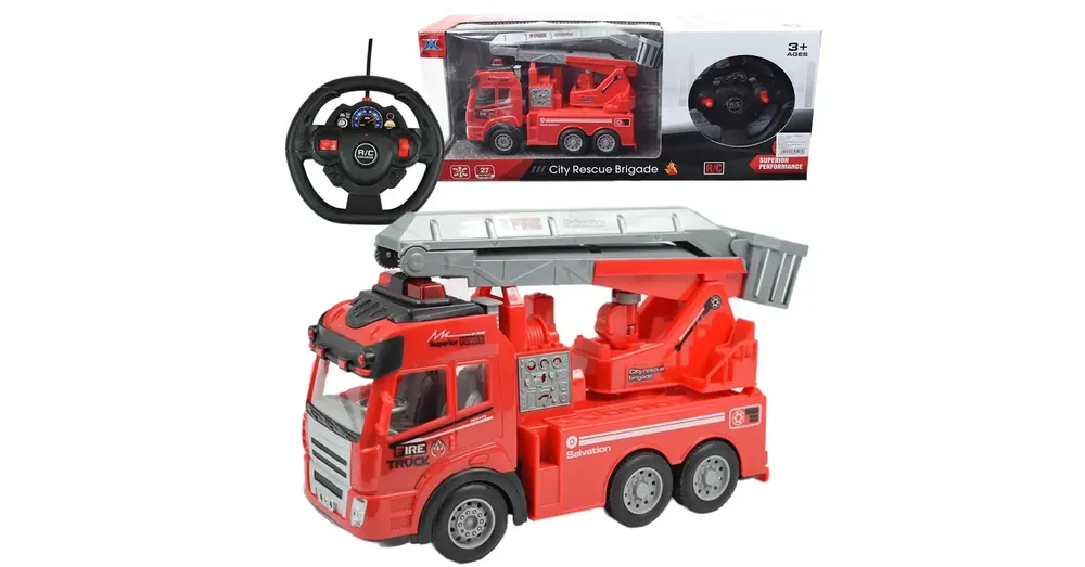 Kedvezményes ár RC Távirányítós emelőkosaras tűzoltóautó fénnyel 1/43