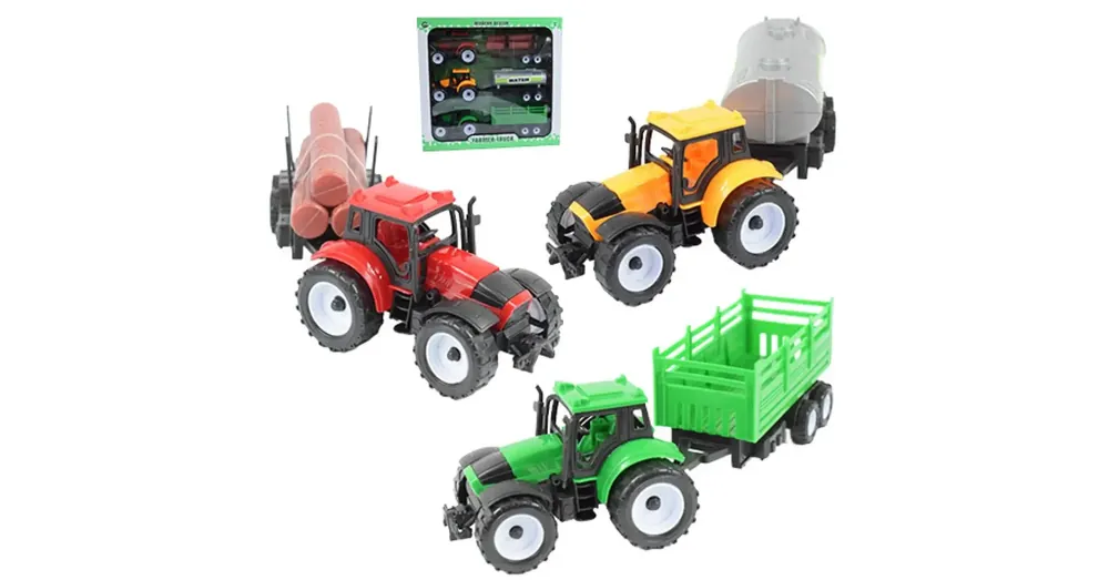 Prémium Farm traktor különböző pótkocsival 3 db-os szett
