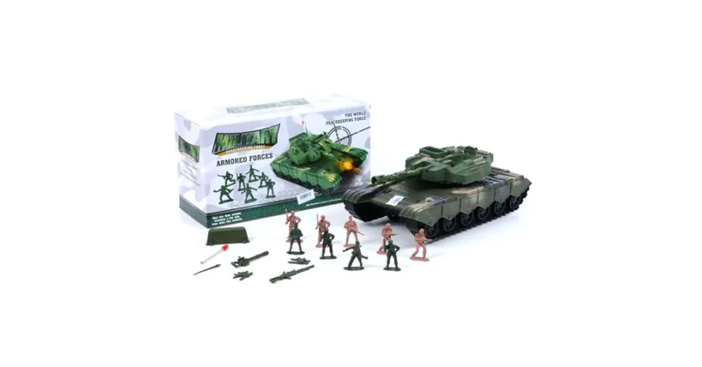 Tank játékszett katonákkal és kiegészítőkkel zöld színben Bestseller
