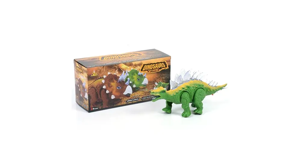 Kihagyhatatlan ajánlat Sztegoszaurusz zöld színű dinoszaurusz figura fény effektekkel