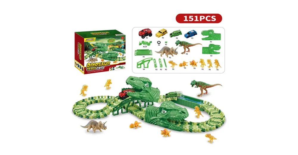 Dinoszaurusz kalandpark autópálya szett 151 db-os Kihagyhatatlan ajánlat